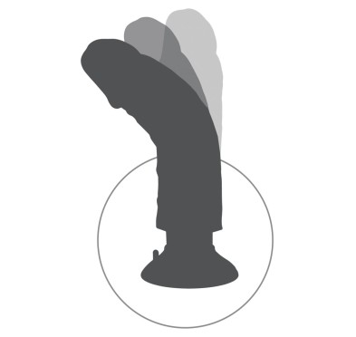 King Cock - Realistyczny Wibrator Jak Naturalny Penis Z Przyssawką 20 CM Jasny Kolor Skóry